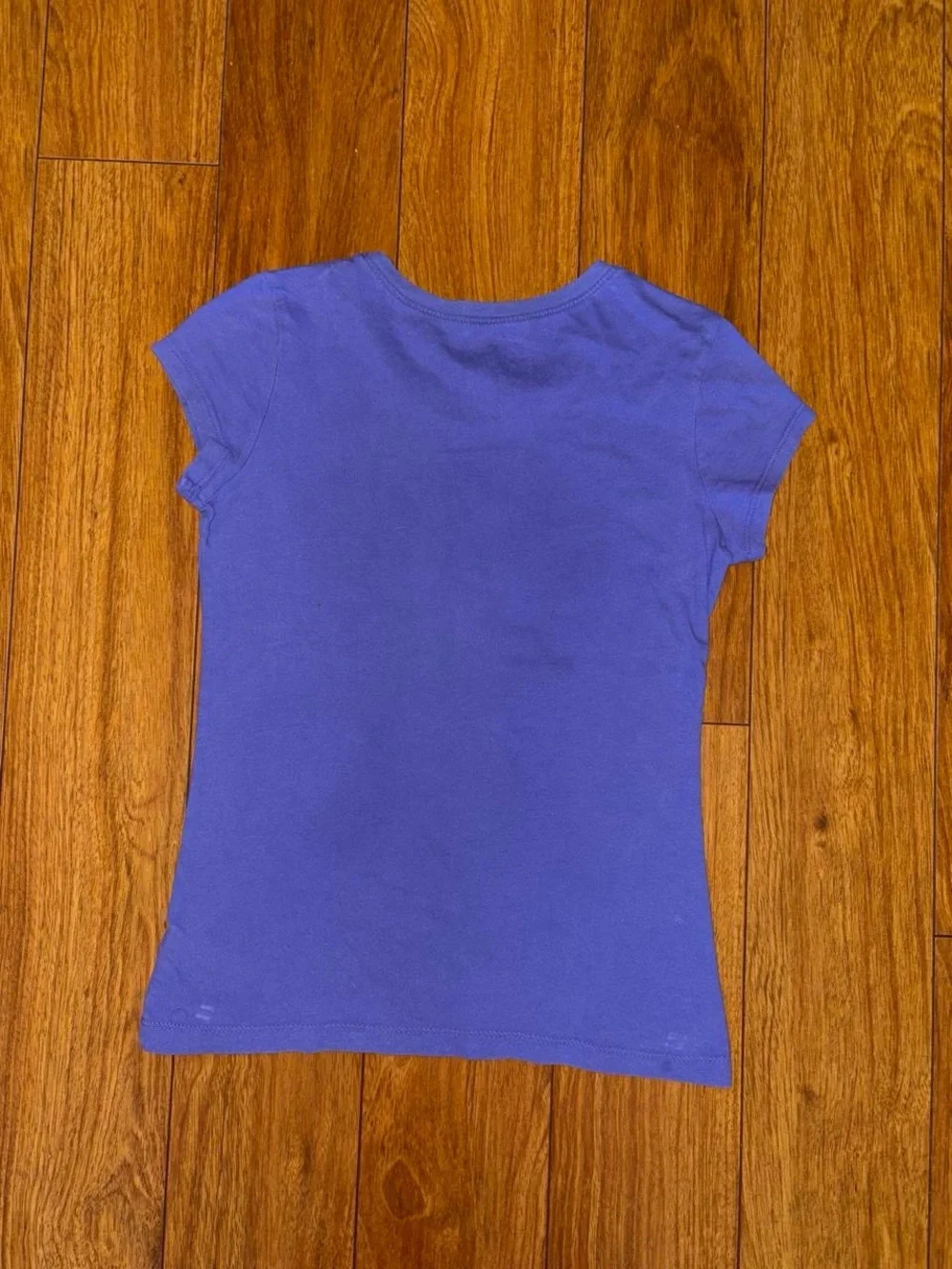 Y2K purple baby tee with cat and witch design